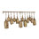 Kristen Metal Tibetan Inspired Decorative Cow Bells with 12 Bells on Jute Hanging Ropes and Rod