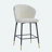 Counter Height Bar Stools Set Of 2, Jacquard Upholstered Bar Chairs, Metal Footrest And Frame For Kitchen,Dining Room,28"H Seat Height