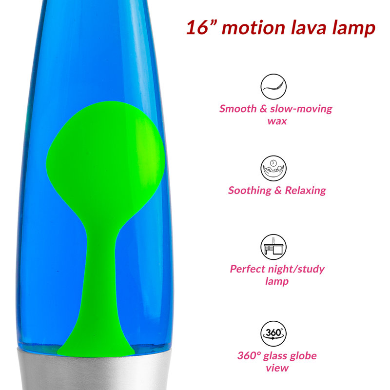 Bolbirer Lava Lamp, 42cm, Green/Blue