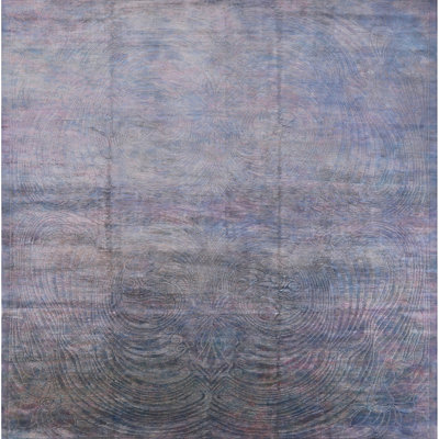 Tapis abstrait bleu
