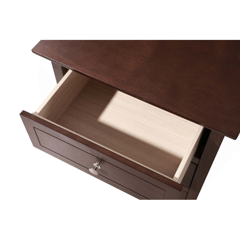 3-Drawer Nightstand – Transitional Bedside Table, Durable & Compact, Cappuccino
