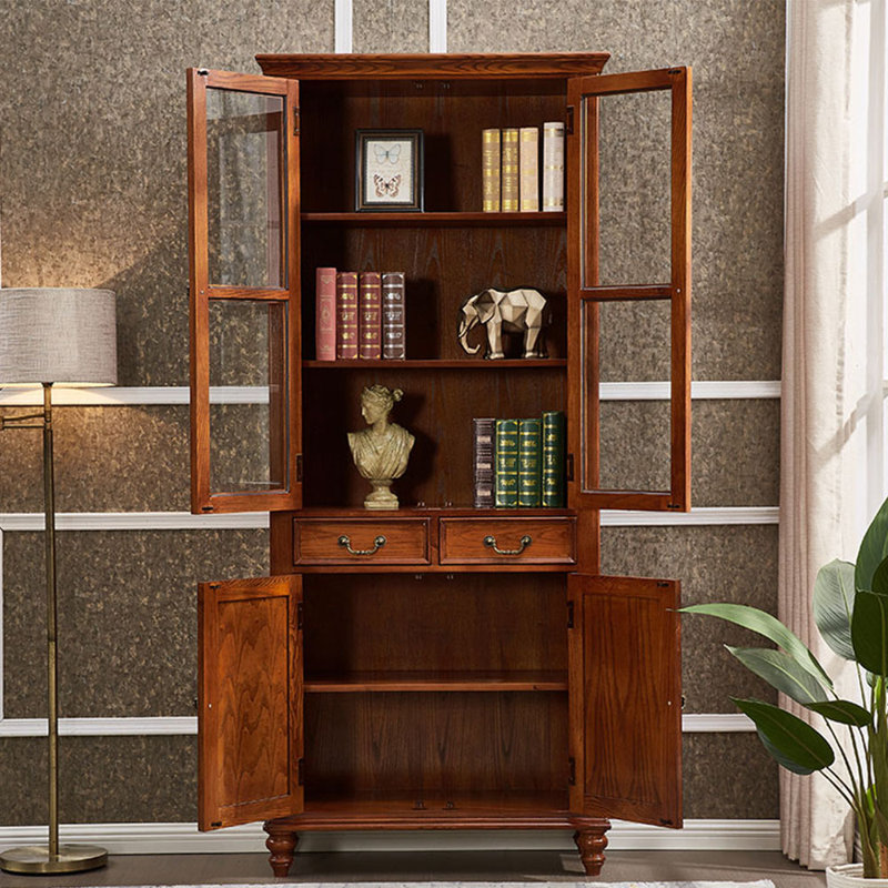 Bibliothèque de style américain, (5 tablettes) H 82,68 po x l 35,43 po x P 15,75 po