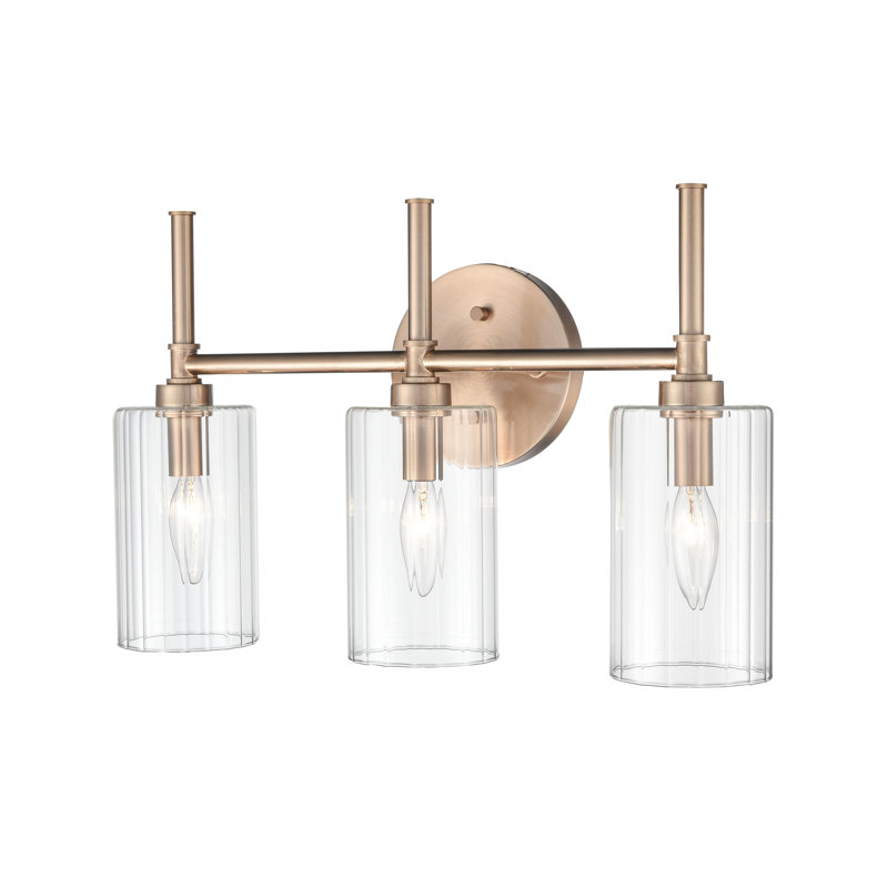 Éclairage de salle de bain à intensité variable Reinholds, Or moderne, 3
