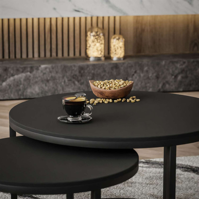Abenamar Extendable Frame Coffee Table, Black
