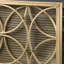 Pare-étincelles en fer moderne, chevauchement géométrique, simple, cloison froide dorée, panneau simple à motif, ton