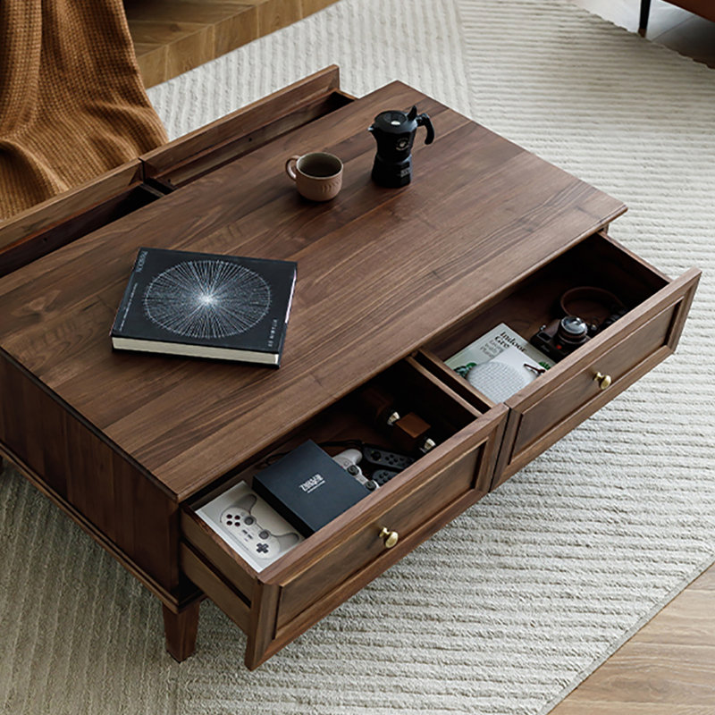 Rectangular black walnut end table