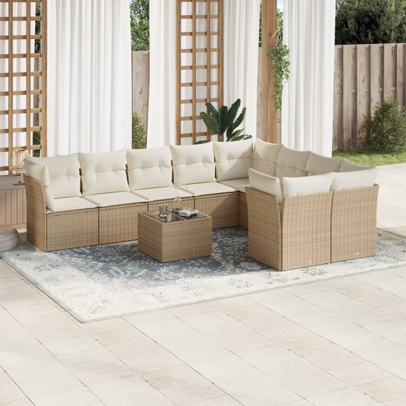 Ensemble de canapé de jardin 10 pièces Vidaxl