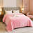  Luxury Pink Korean Mink Blanket Warm Plush Reversible King Size-1885312363