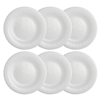 6-Piece Beaded 10 3/4" Melamine Plate