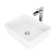 Marigold 18" L x 14" W x 5" H Rectangular White Matte Stone™ Vessel Bathroom Sink with 11" H Faucet