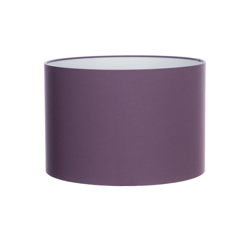 Cotton Drum Lamp Shade ( Screw On ), Mauve Purple, 16cm H x 20cm W x 20cm D
