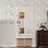 Porte CHIC MODE 76 cm x 203 cm, porte pliante vitrée avec cadre en aluminium blanc miroir, âme pleine en MDF et quincaillerie incluse.