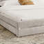 Cadre de lit rembourré avec tissu épais, cadre de lit rembourré confortable, tissu chenille, avec tête de lit et cadre de lit uni-1112891995