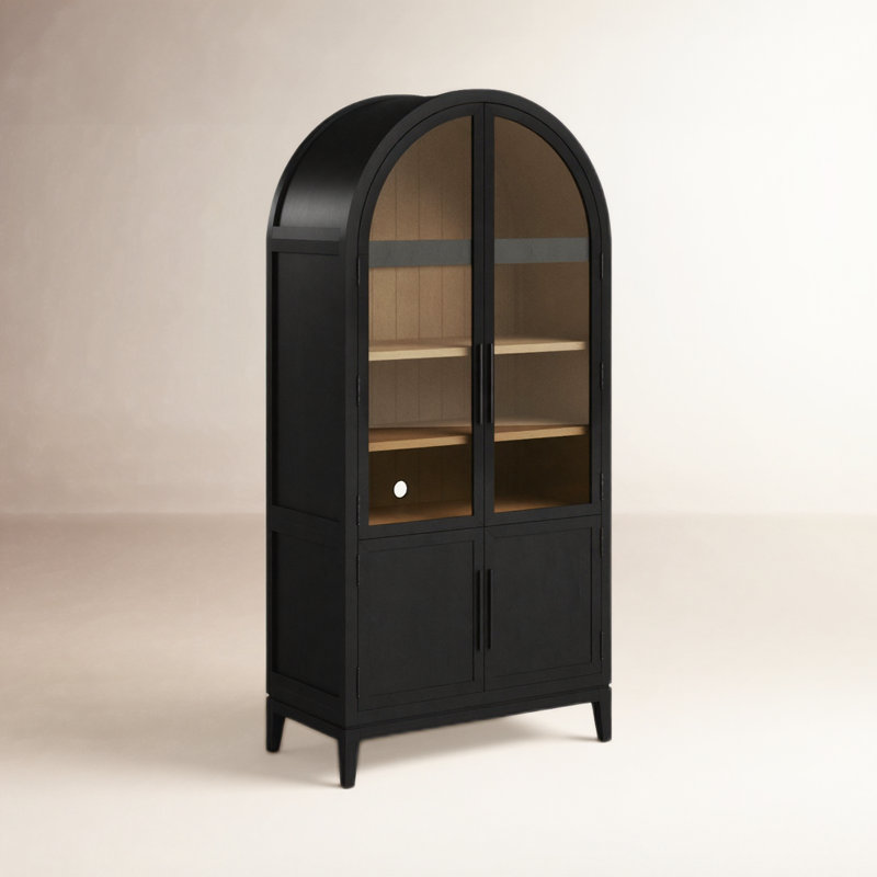 Bibliothèque en bois Annetta, 80 po, noir