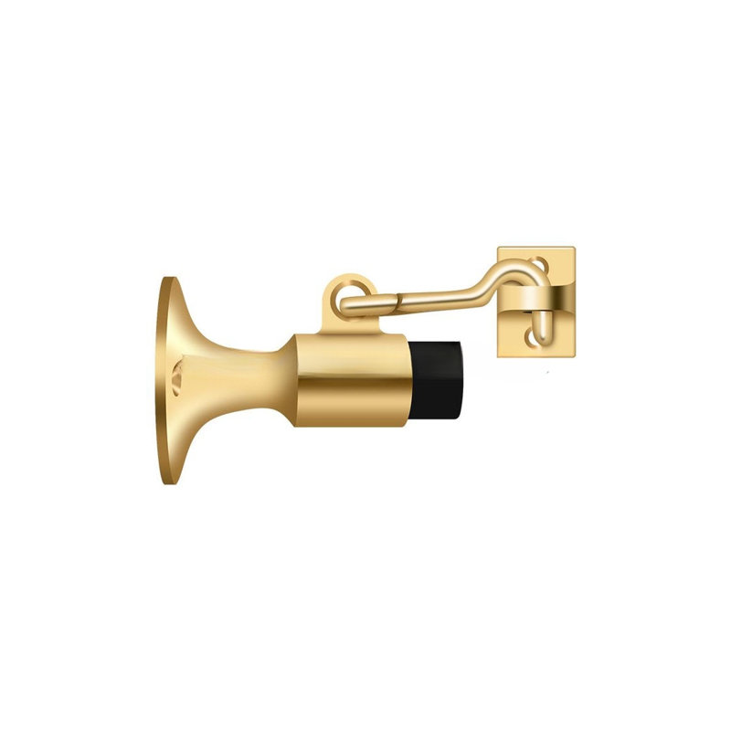 Deltana SAHW325U15 Wall Mount Bumper with Holder; Satin Nickel Finish, Lifetime Brass