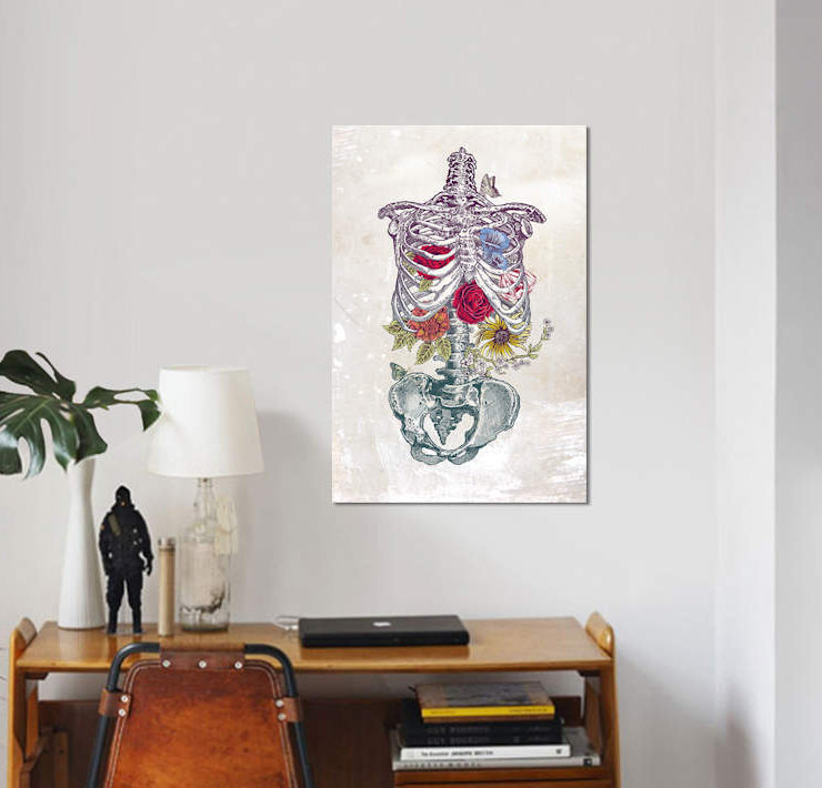 «Flowers from intérieur», impression sur toile, H 40 po x l 26 po x P 1,5 po, Toile tendue, Pas de tapis