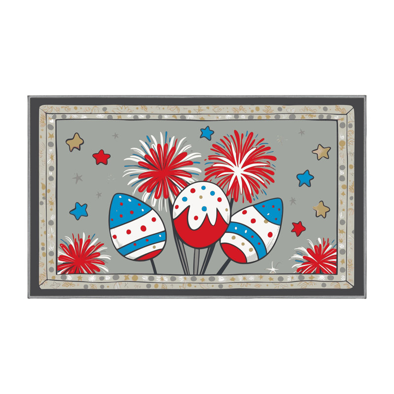 Tapis vacances des fêtes The Holiday Aisle®, Rectangulaire 7 pi x 10 pi