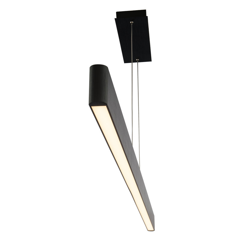 Logemann 1-Light Kitchen Island Linear Dimmable LED Pendant, Black, 54"