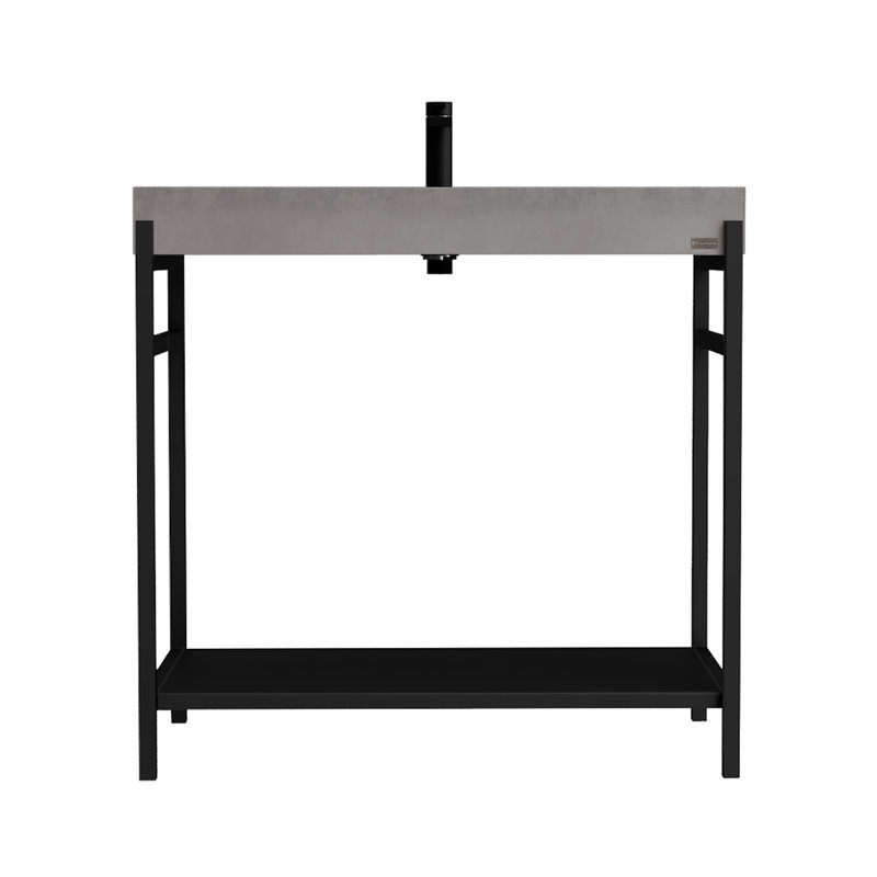 36'' W Single Vanity, Oil Rubbed Bronze, Single Hole, Graphite