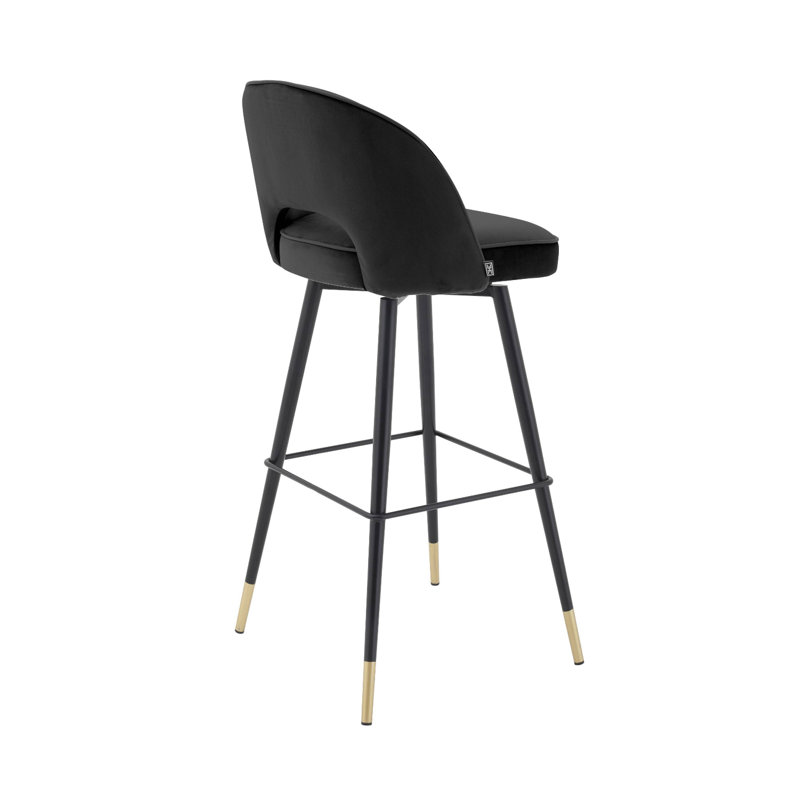 Tabourets de bar Cliff (2), Noir, noir, noir, noir, Tabouret de bar (siège d'une hauteur de 31 po)