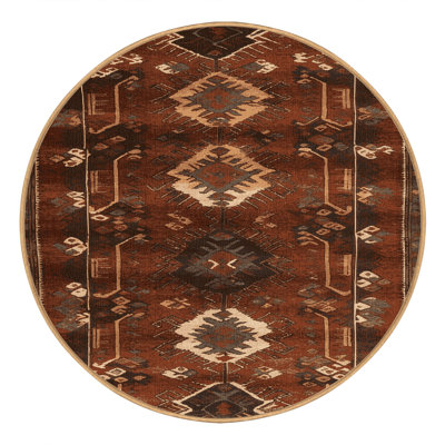 Machine Washable Turkish Brown Area Rug