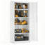 Armoire de rangement en métal durable avec 4 tablettes réglables, portes verrouillables et polyvalente pour la maison, le bureau et la salle de classe-412758135