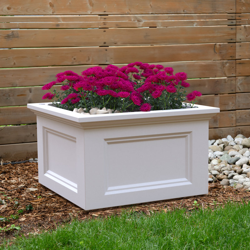 Boîte à fleurs avec réservoir 48 "Tolmino, Blanc, 14'' H x 48'' W x 18'' D