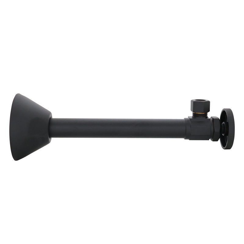 Soupape d'arrêt à poignée ronde à angle, sueur en cuivre 1/2 po x sortie de compression de 3/8 po de diamètre extérieur