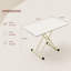 Bureau pliant portable à hauteur réglable, pour utilisation intérieure et extérieure, aucun assemblage requis, blanc