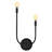 2-Light Left Hand White Linen Wall Sconce-2117364251