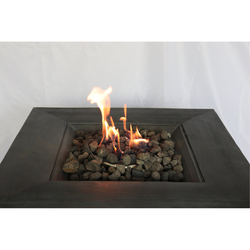 Table de foyer au propane/gaz naturel en béton renforcé de fibres