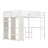 Queen Metal Loft Bed Frame With Desk & Wardrobe Storage-1313364063-1313364054
