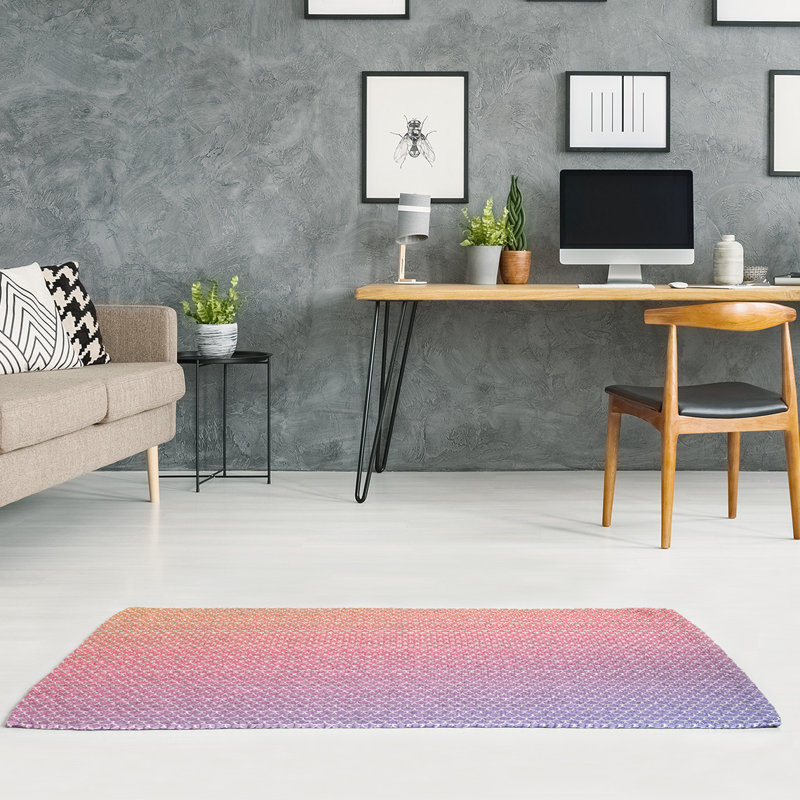 Tapis à sirène balances saumon/jaune/bleu, Rectangle 3 pi x 5 pi