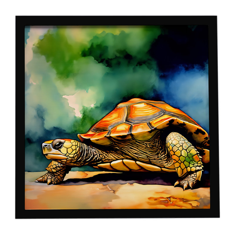 Turtles Tortoises Framed Metal Print