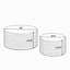 Ensemble de 2 poufs cylindriques rembourrés pour une assise et un repose-pieds flexibles-1640018551