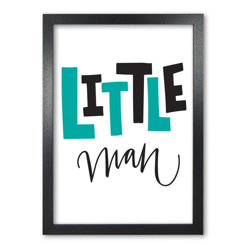 Little Man - Print, 42 cm H x 30 cm W x 5 cm D, Black Grain Frame
