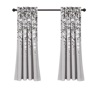 Paire de rideaux obscurcissant avec passe-tringle Weeping Flowers
