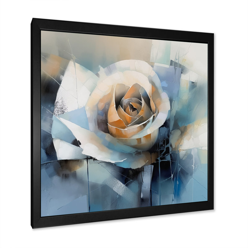Blue Roses in Bloom II - reproduction, Cadre photo noir, H 16 po x l 16 po x P 1 po