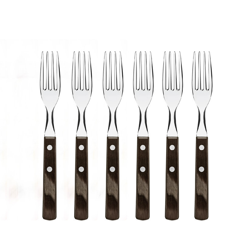 Tramontina Gaucho 6 Piece Fork Set, Service for 6, Brown