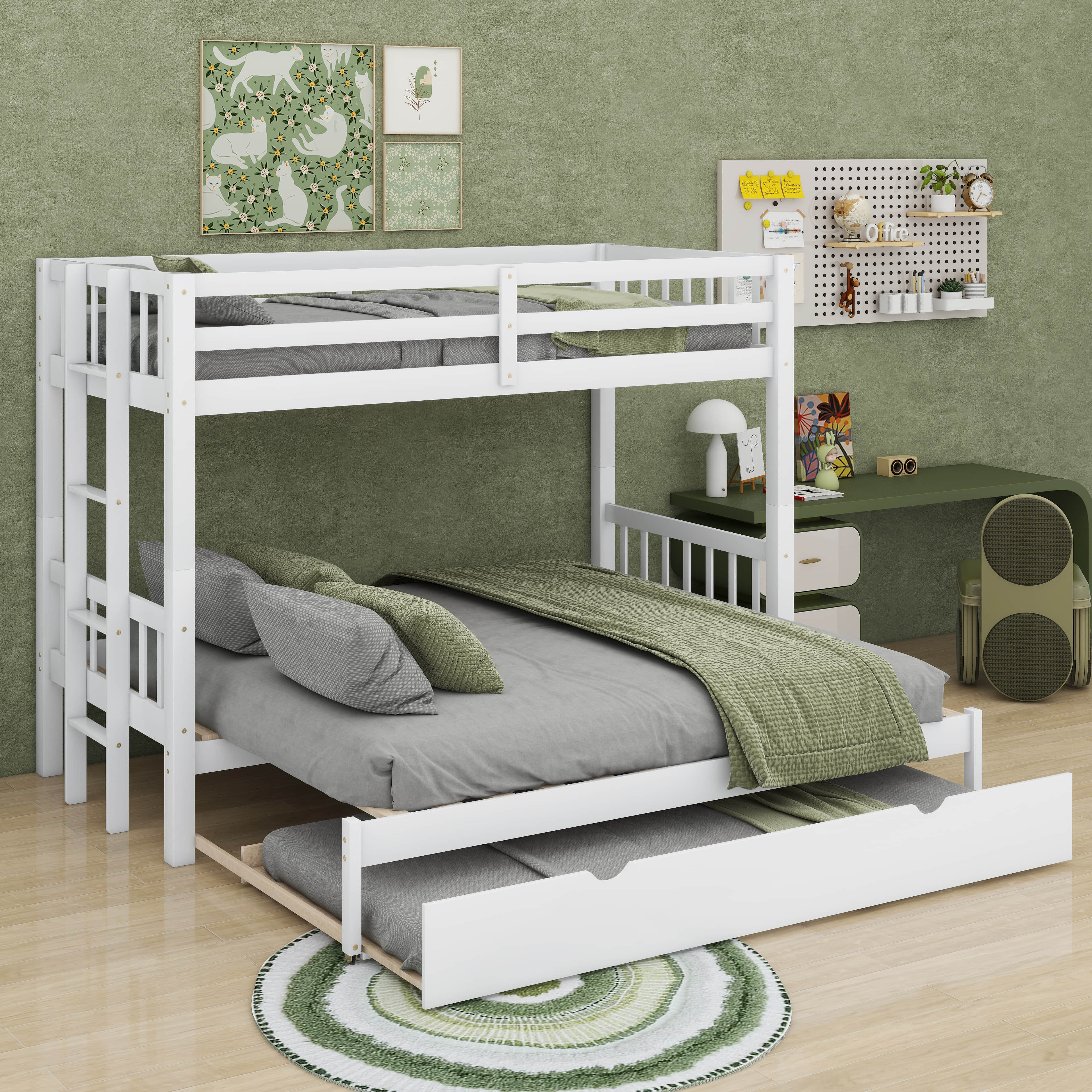 Harriet Bee Twin Over Pull-Out Bunk Bed With Trundle - Wayfair Canada