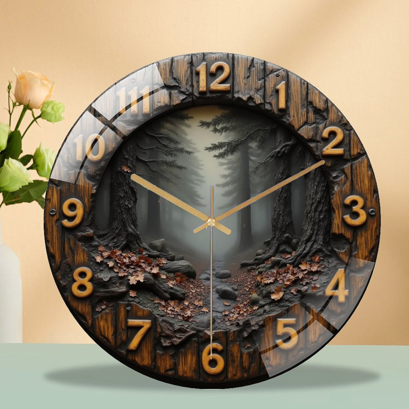 Horloge murale forêt 12 po