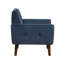 Fauteuil d'appoint bleu marine rembourré en velours avec dossier et dossier capitonné, meubles de salon contemporains, 1 pièce-2075452587