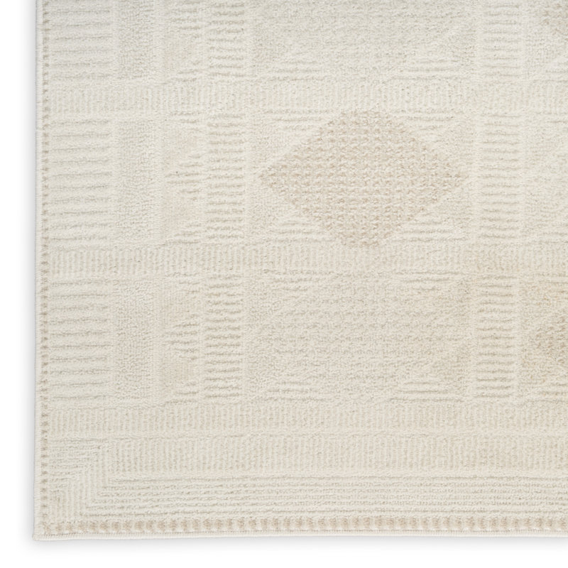 Ebern Designs Reimann Ivory Beige Modern Indoor Rug, Runner 2' x 6'