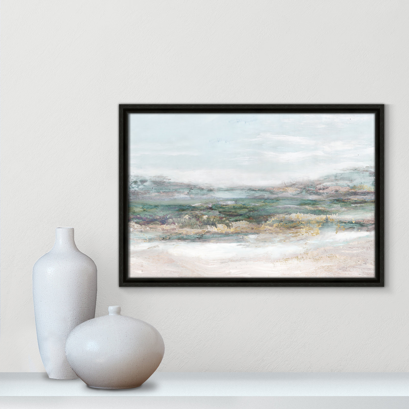 No Mat, Espresso Framed Canvas, 13.5" H x 19.5" W x 2" D