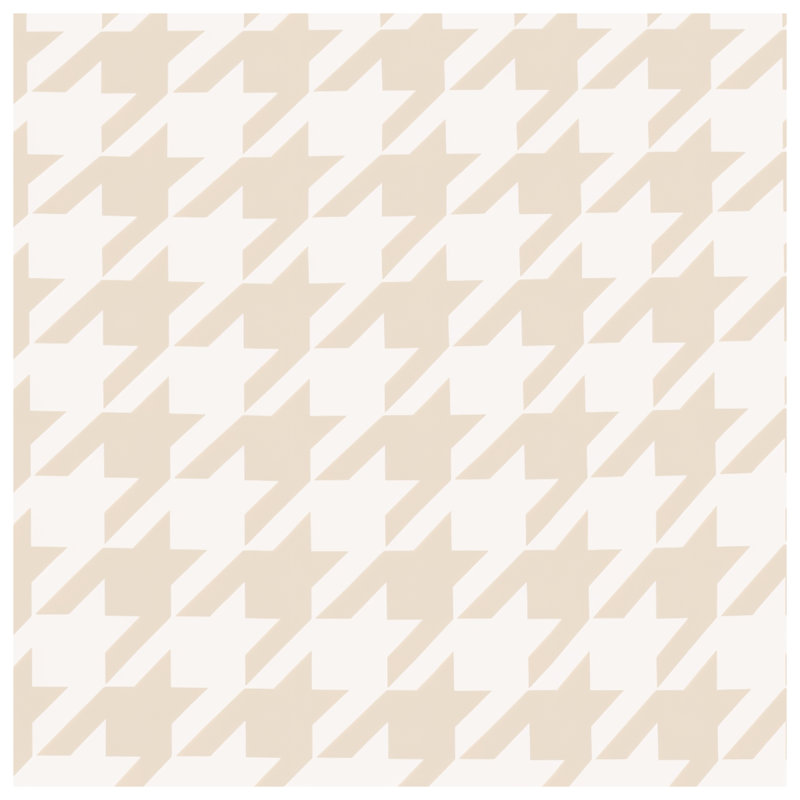 Beige Houndstooth Pattern Double Sided Throw Pillows, 20 x 20 inches