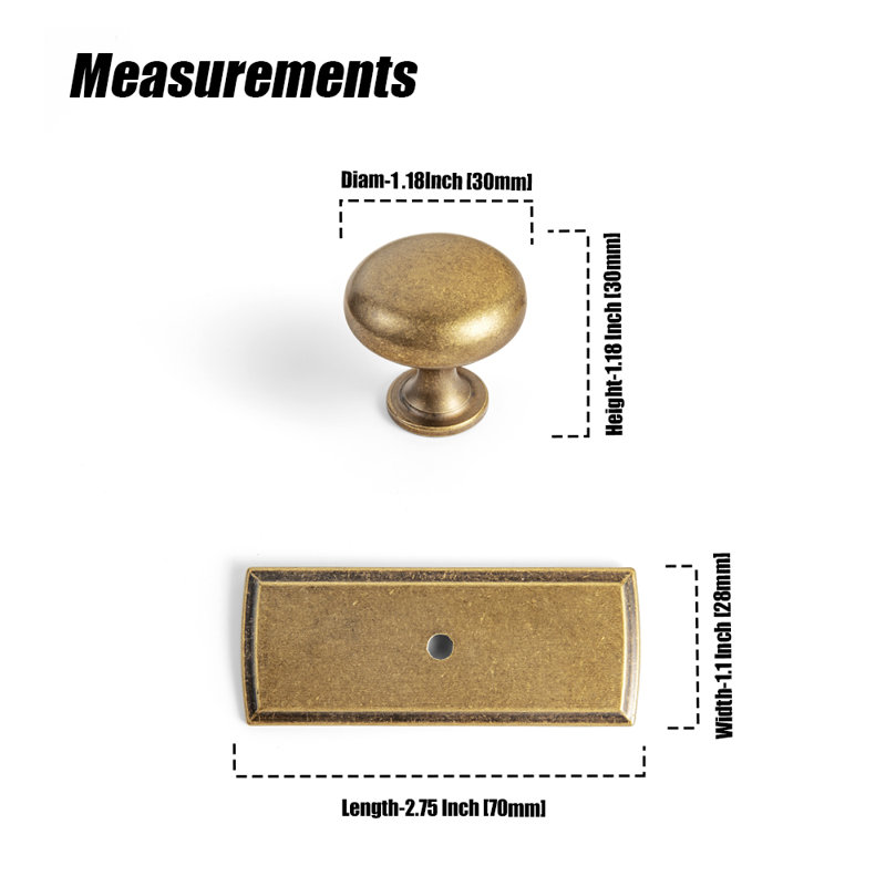 1.18 " Knob With Spacer-G011