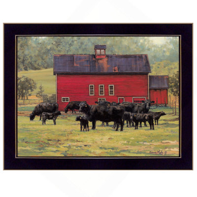 "By the Red Barn" by Bonnie Mohr, Ready to Hang Framed Print