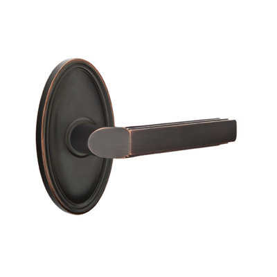 Milano Flat Passage (Hall & Closet) Door Lever with Oval Rosette