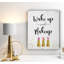 « wake up & maquillage », texte sur toile tendue-31597572