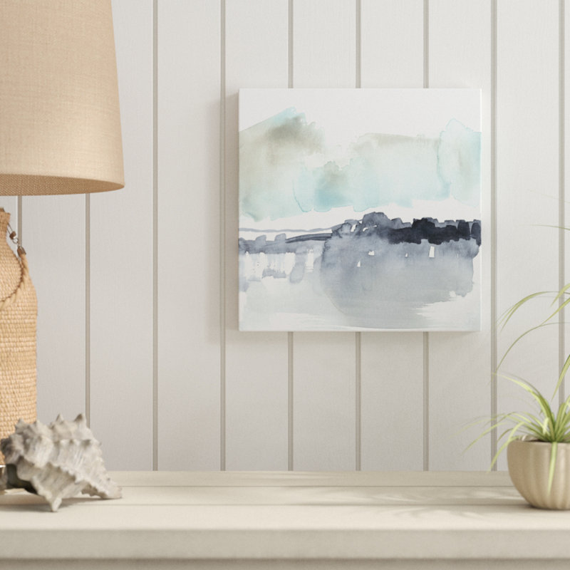 Snow Line III by Jennifer Goldberger - Wrapped Canvas Painting, 30cm H x 30cm W